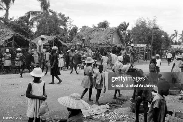 Market day in a mountain village, 1967.