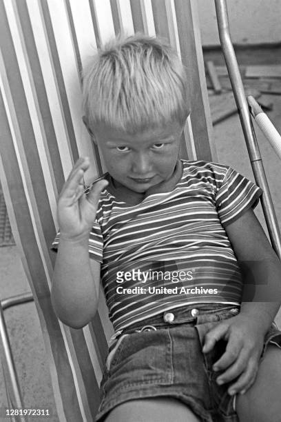 Boy with stripes, 1969.