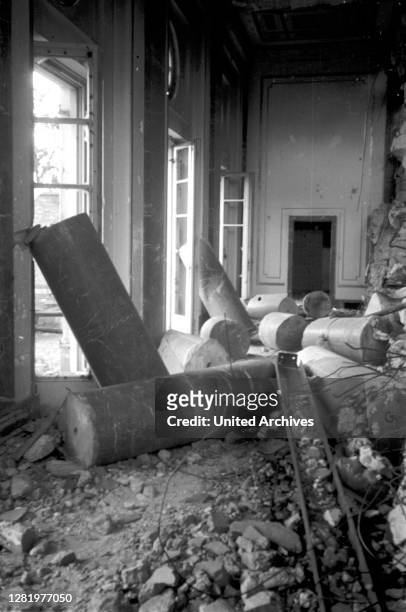 Berlin - post-war Germany - Berlin - post-war Germany, June 1946. A destroyed room in the Reich Chancellery. Destroyed inner rooms in the...