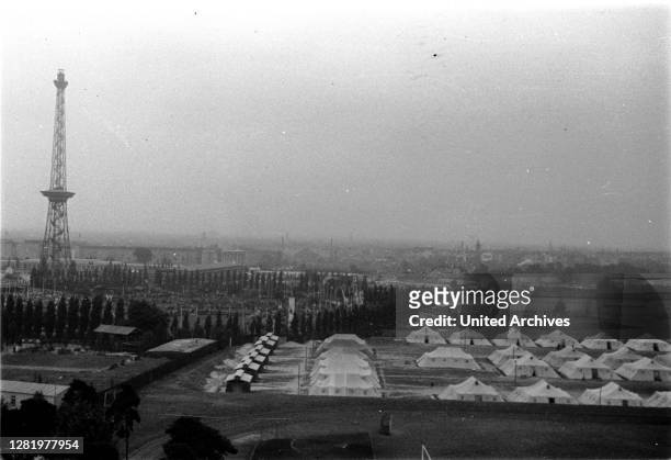 Germany - Summer Olympics 1936 in Berlin, Olympic Village, in the background the radio tower.