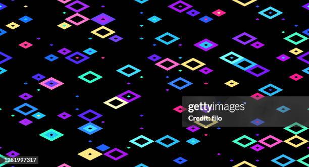video game retro blocks seamless background - dance black background stock illustrations