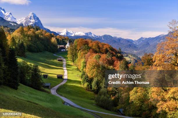 bavarian autumn landscape - bavaria stock pictures, royalty-free photos & images