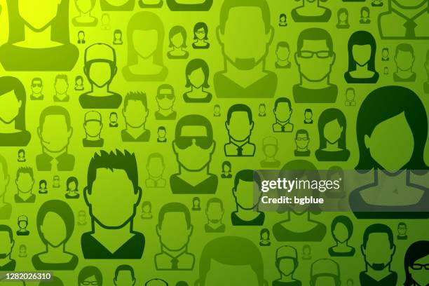 abstract green background - people pattern - man dark background stock illustrations