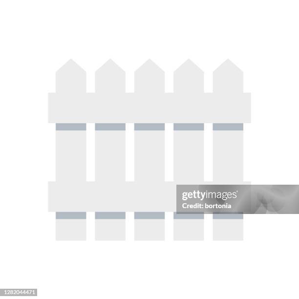 stockillustraties, clipart, cartoons en iconen met pictogram omheining op transparante achtergrond - picket fence