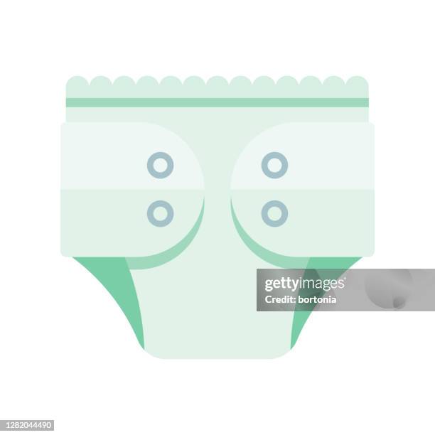 diaper icon on transparent background - nappy stock illustrations