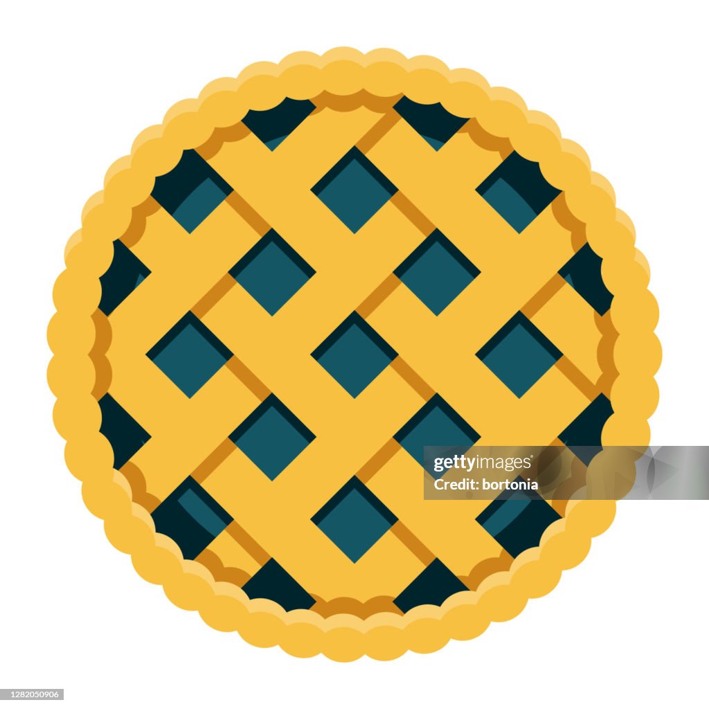 Saskatoon Berry Pie Icon on Transparent Background