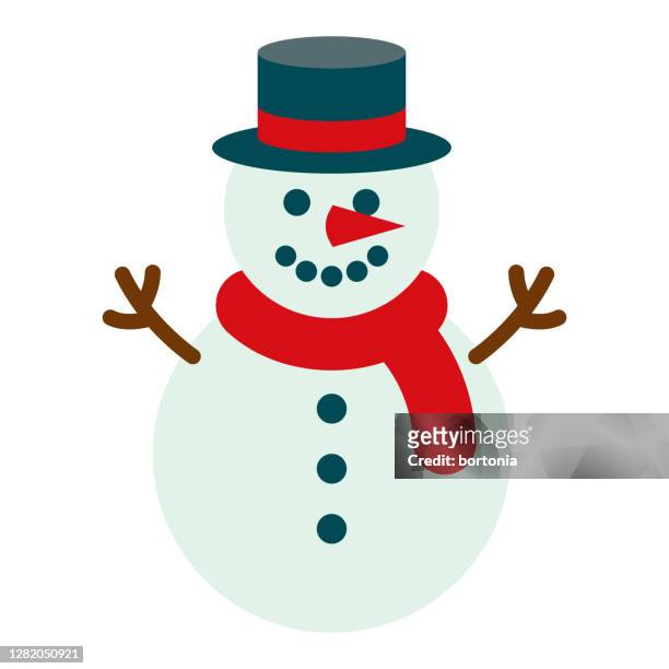 snowman icon on transparent background - snowman stock illustrations