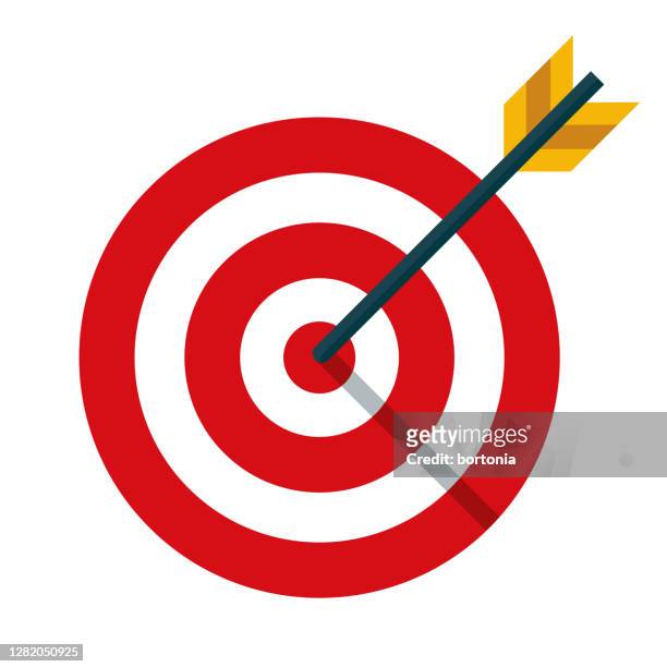 target icon on transparent background - bow and arrow stock illustrations