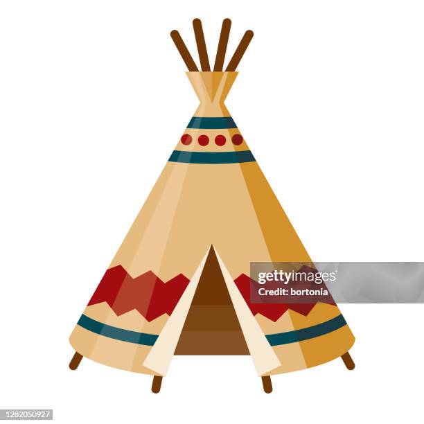 tipi-symbol auf transparentem hintergrund - indigenous american culture stock-grafiken, -clipart, -cartoons und -symbole