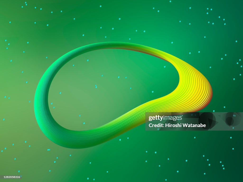 Abstract and colorful loops and stars in the background