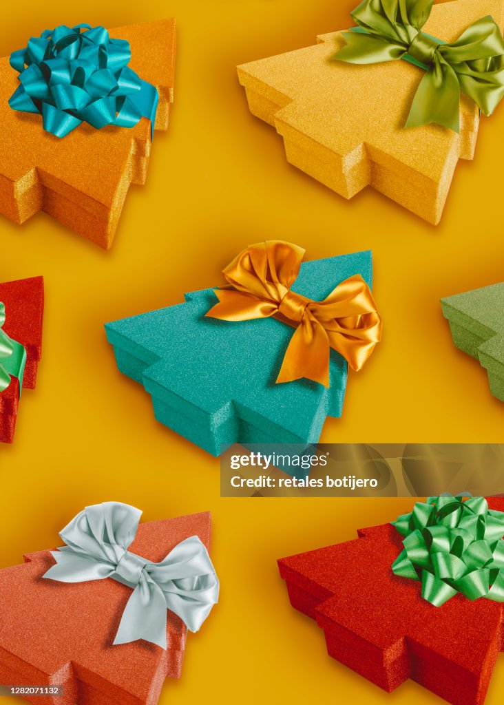 Christmas Tree Shaped Boxes High-Res Stock Photo - Getty Images