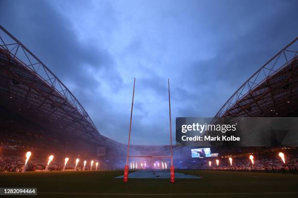 General view during the 2020 NRL Grand Final match between the Penrith Panthers and the Melbourne Storm at ANZ Stadium on October 25, 2020 in Sydney,...