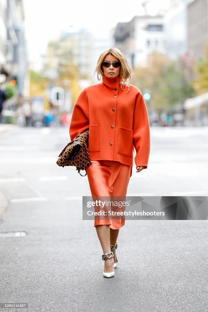 Gitta Banko Street Style Shooting In Dusseldorf