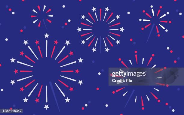 fireworks celebration abstract background - constitution day stock illustrations