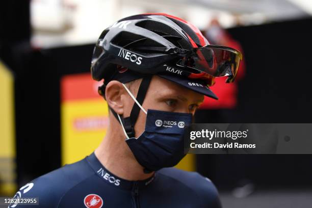 Start / Christopher Froome of The United Kingdom and Team INEOS - Grenadiers / Oakley sunglasses / Mask / Covid safety measures / Team Presentation /...