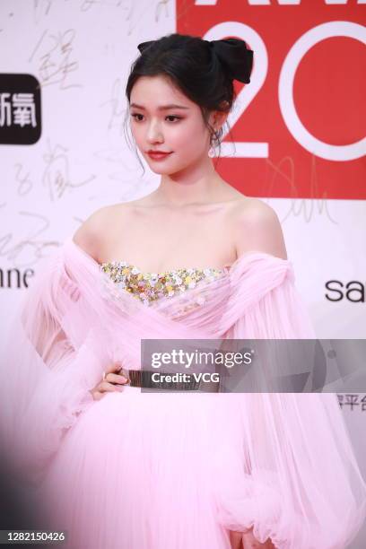 Actress Jelly Lin Yun attends 2020 Elle Style Awards on October 25, 2020 in Chengdu, Sichuan Province of China.