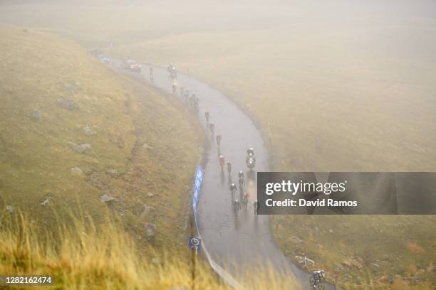 Remi Cavagna of France and Team Deceuninck - Quick-Step / Ion Izagirre Insausti of Spain and Astana Pro Team / Quentin Jauregui of France and Team...