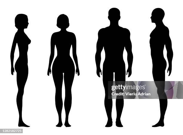human body silhouette - silhouette of a man foto e immagini stock
