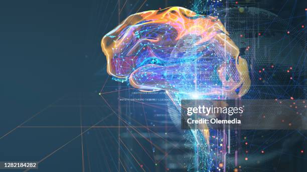 artificial intelligence digital concept - brain graphics stock pictures, royalty-free photos & images