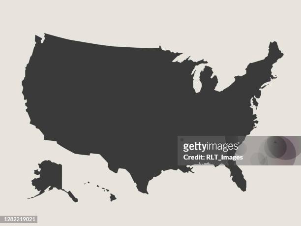 ilustrações, clipart, desenhos animados e ícones de ilustração do mapa vetorial dos estados unidos - as américas