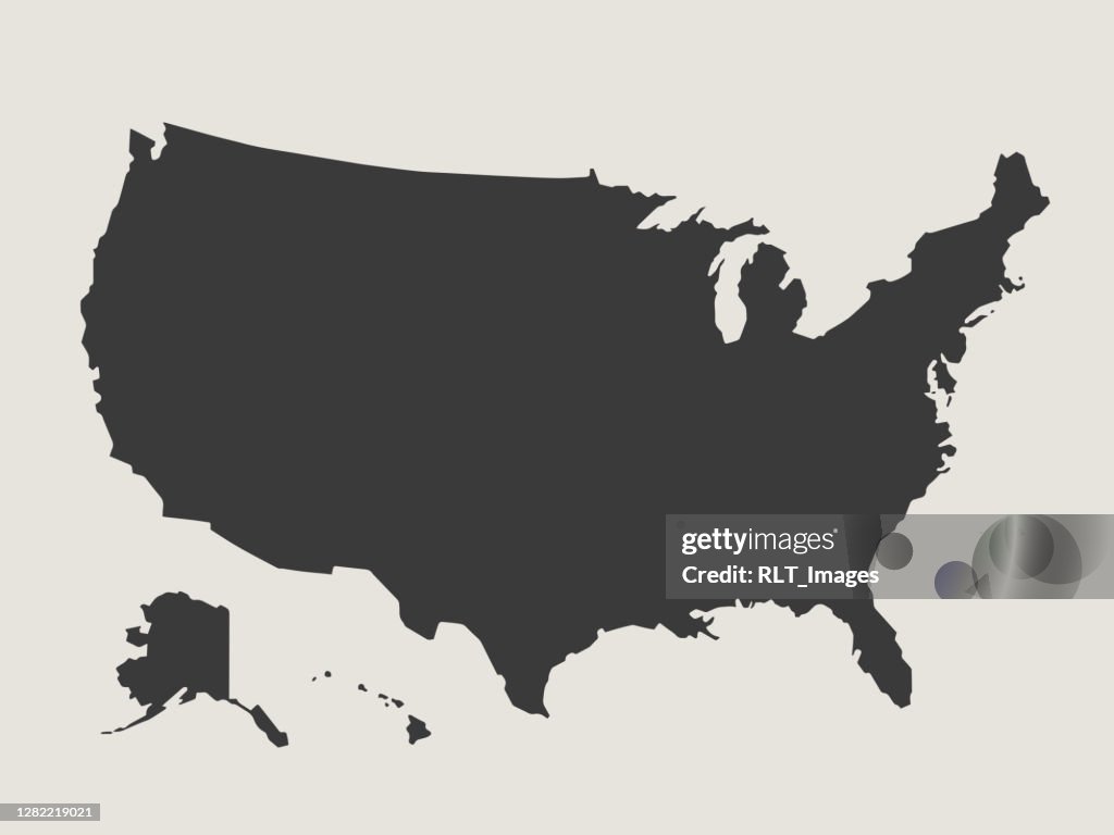 United States vector map illustration