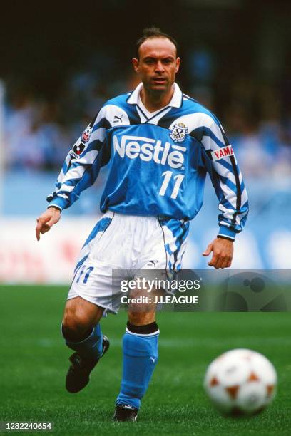 Salvatore Schillaci of Jubilo Iwata in action during the J.League Yamazaki Nabisco Cup Group E match between Jubilo Iwata and Kyoto Purple Sanga at...