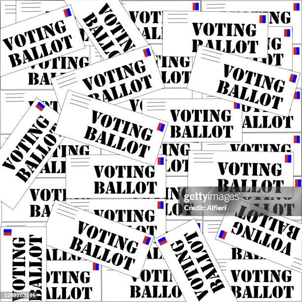 voting ballots - congress booth stock illustrations