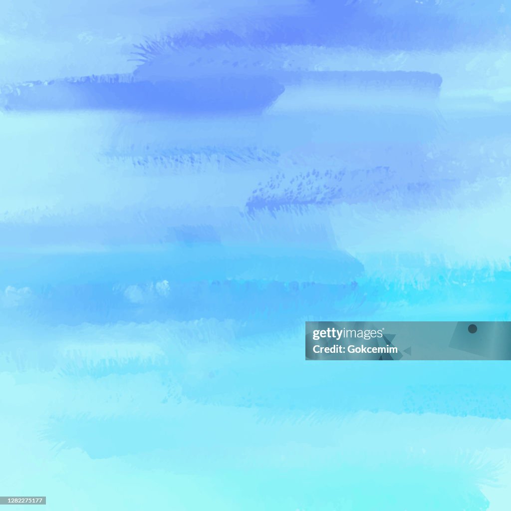 Trama astrazione blu con tratti pennello colore. Sfondo dei tratti pennello ad acquerello astratto. Grunge, Schizzo, Graffiti, Vernice, Acquerello, Schizzo. Sfondo vettore Grunge.