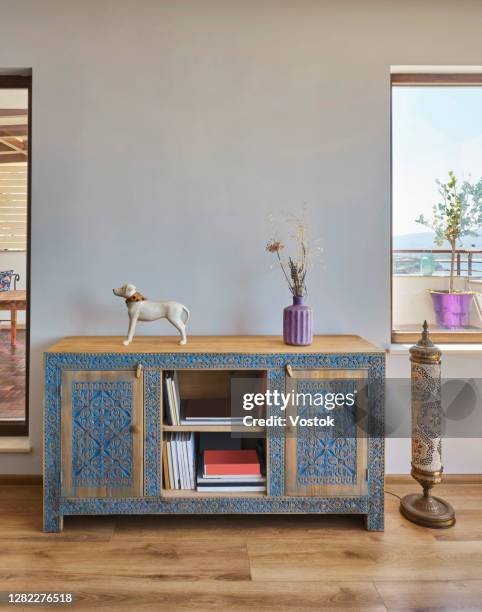 chest of drawers in a living room - bureau design stock pictures, royalty-free photos & images