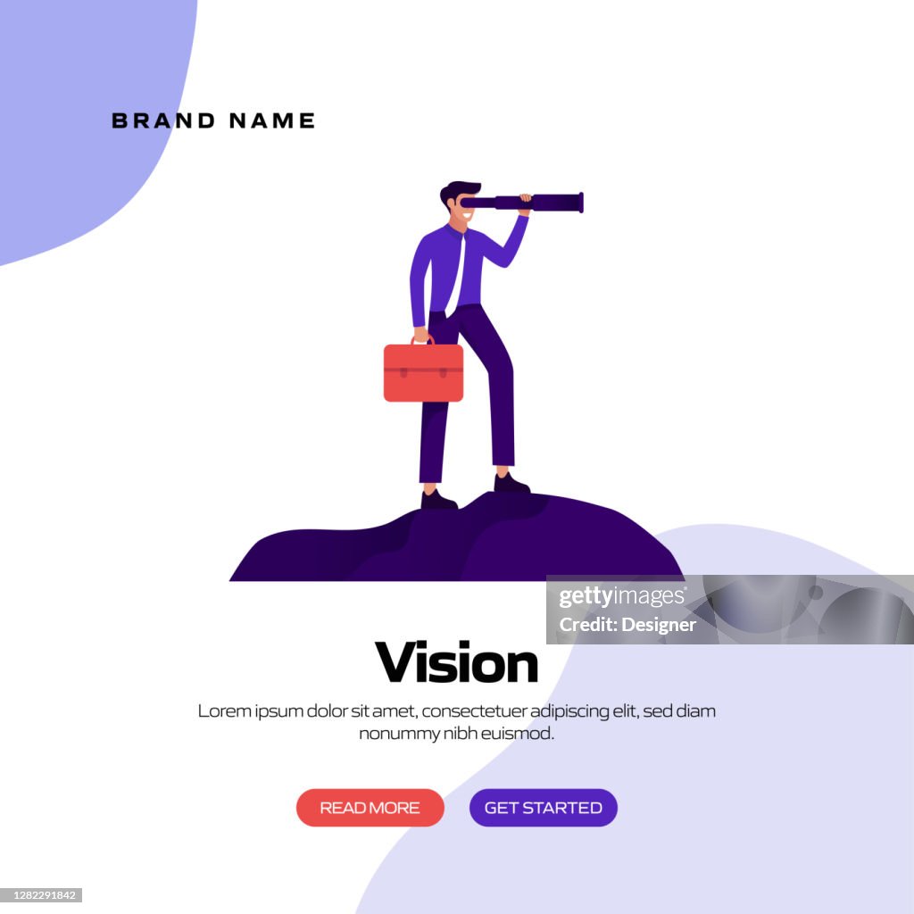 Vision Banner Vector File Vision Concept Vector Illustration For Website Banner Advertisement And ...