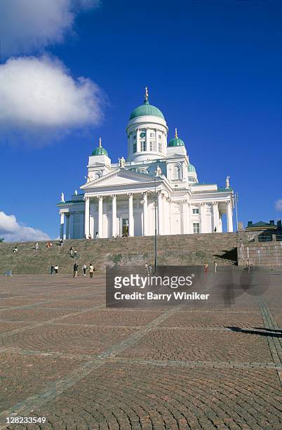 senate square & cathedral, helsinki, finland - helsinki stock pictures, royalty-free photos & images