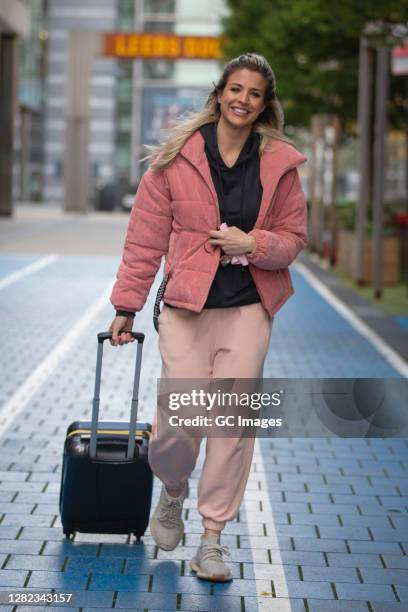 Gemma Atkinson seen departing Leeds Dock after filming Channel 4’s 'Steph’s Packed Lunch' on October 26, 2020 in Leeds, England.