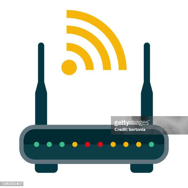 router icon on transparent background - wireless technology stock illustrations