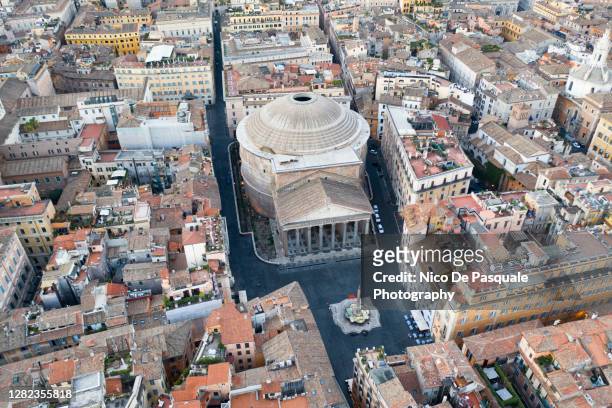 cityscape of rome - pantheon stock-fotos und bilder