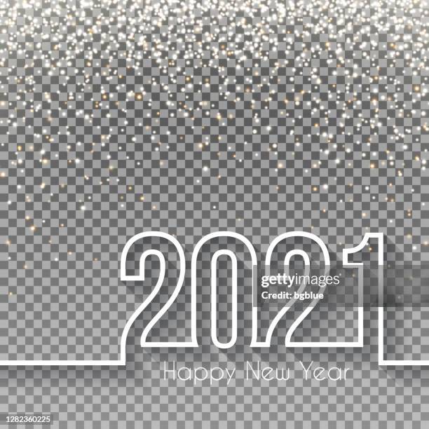 happy new year 2021 design with gold glitter - blank background - spark singer stock illustrations