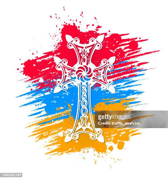 アルメニア十字 - アルメニア共和国点のイラスト素材／クリップアート素材／マンガ素材／アイコン素材