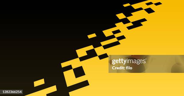 abstract pixel transition perspective background - industrial background stock illustrations