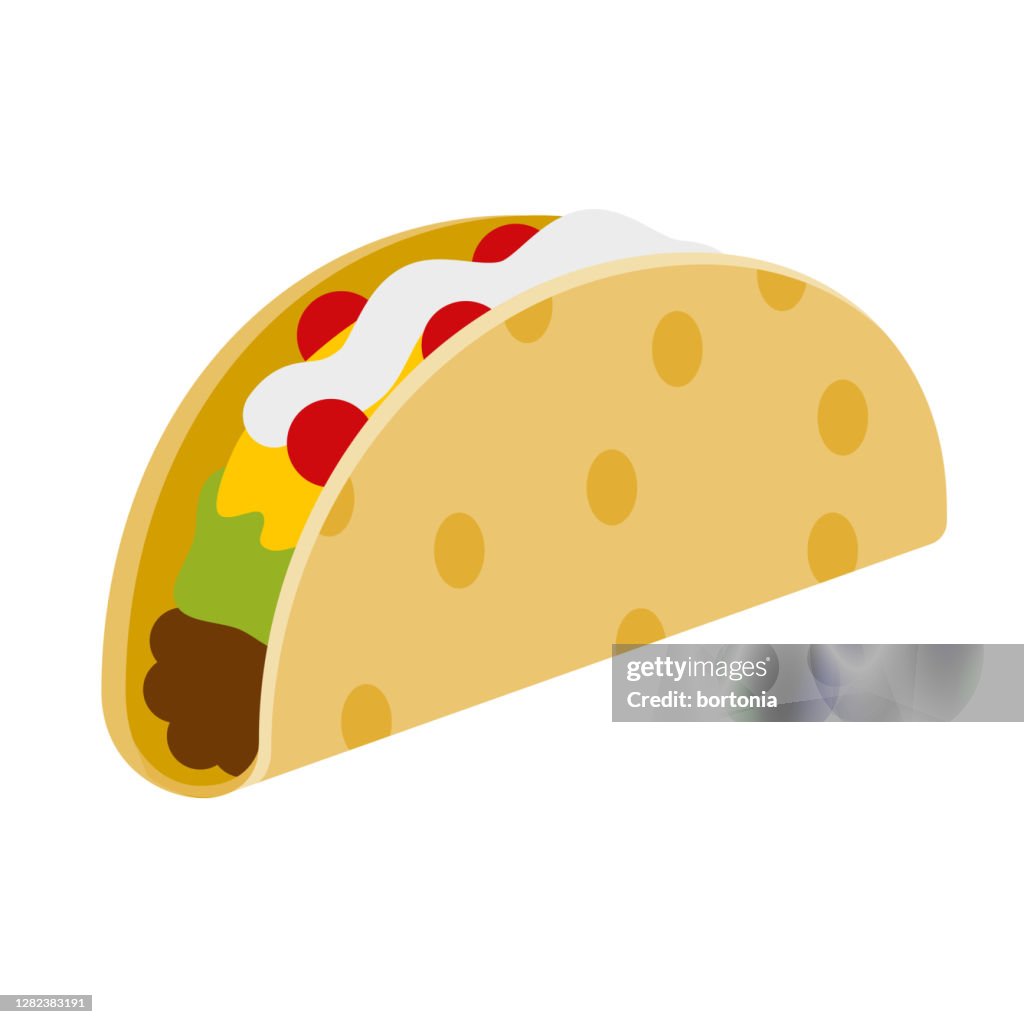 Taco Icon on Transparent Background