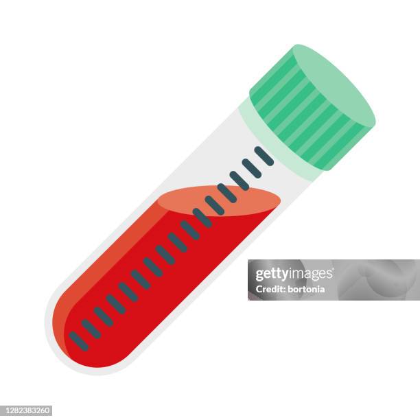 ilustrações de stock, clip art, desenhos animados e ícones de blood sample icon on transparent background - proveta