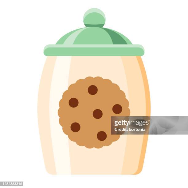 cookie jar icon on transparent background - cookie jar stock illustrations