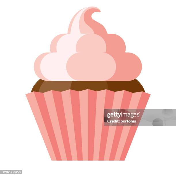 stockillustraties, clipart, cartoons en iconen met cupcake pictogram op transparante achtergrond - cupcake