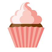 Cupcake Icon on Transparent Background