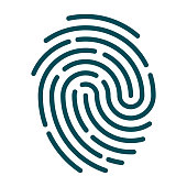 Fingerprint Icon on Transparent Background