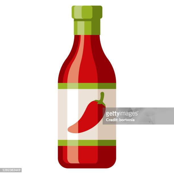 ilustraciones, imágenes clip art, dibujos animados e iconos de stock de icono de salsa caliente sobre fondo transparente - salsa