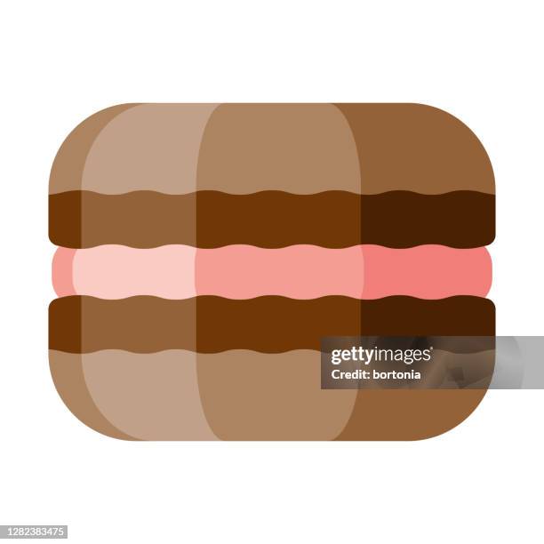 macaron icon on transparent background - french macaroons stock illustrations