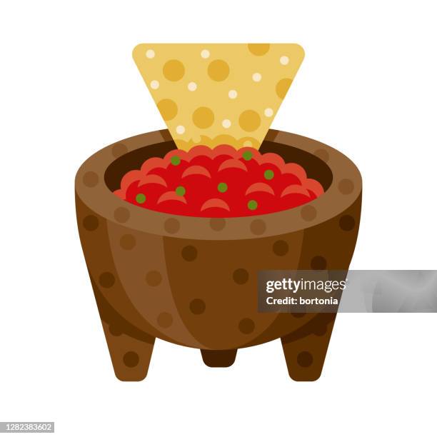 salsa icon on transparent background - hot sauce stock illustrations