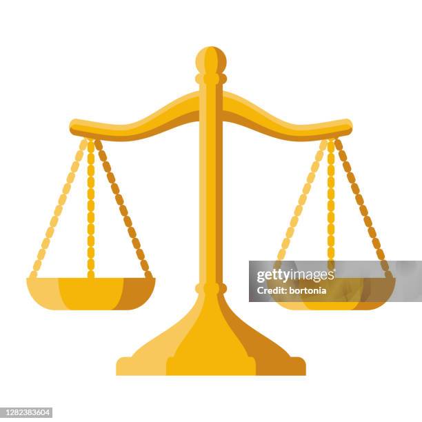 ilustrações de stock, clip art, desenhos animados e ícones de scales of justice icon on transparent background - balança da justiça