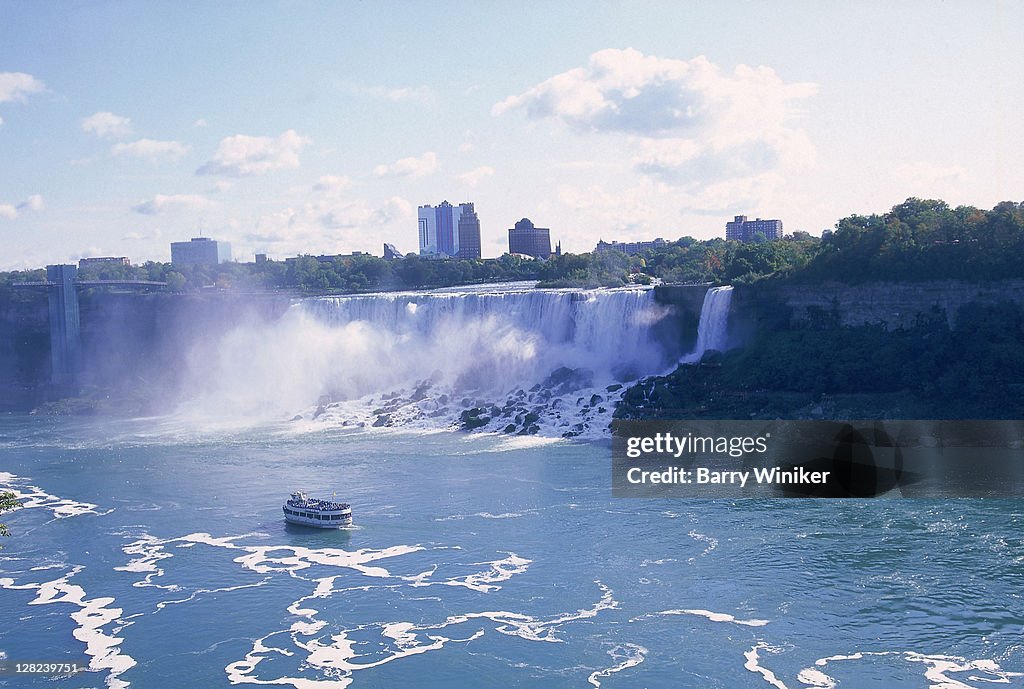 Boat and mist, American Falls, Niagara Falls, Ontario, Canada