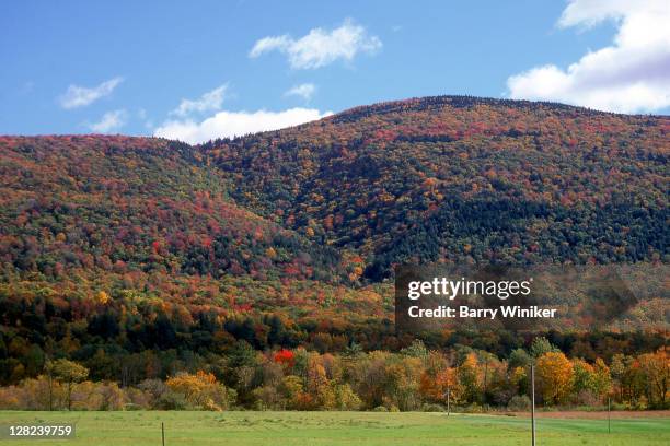 leaves changing color, mt equinox, manchester, vt - manchester vermont stock-fotos und bilder