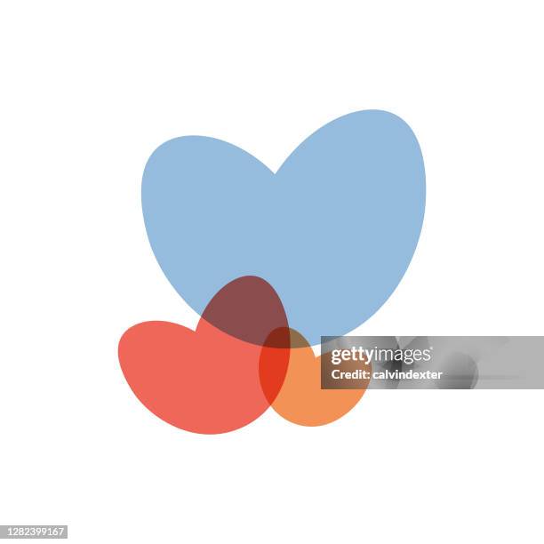 heart shape design concept - happy couple stock illustrations